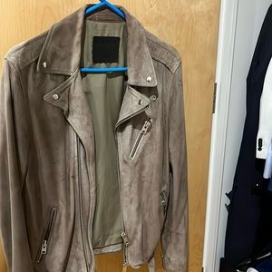 ALLSAINTS TAN SUEDE JACKET